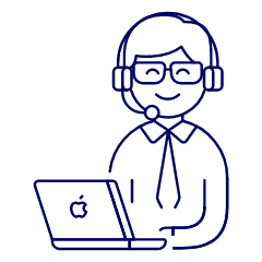 Customer Service Laptop 5 Illustration from UX Line Set
