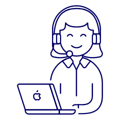 Customer Service Laptop 6 Illustration from UX Line Set