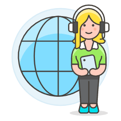 Customer Service Network 1 Illustration from UX Colors Set