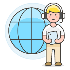 Customer Service Network 4 Illustration from UX Colors Set