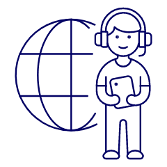 Customer Service Network 4 Illustration from UX Line Set