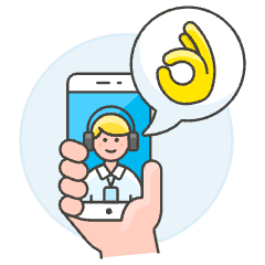 Customer Service Phone 1 Illustration from UX Colors Set