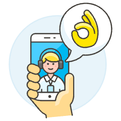 Customer Service Phone 2 Illustration from UX Colors Set