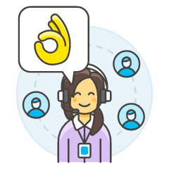 Customer Service Rating 1 2 Illustration from UX Colors Set