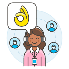 Customer Service Rating 1 3 Illustration from UX Colors Set