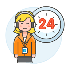 Customer Service Time 2 2 Illustration from UX Colors Set