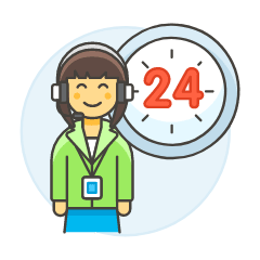 Customer Service Time 2 3 Illustration from UX Colors Set