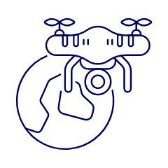 Camera Drone 4 Illustration from UX Line Set
