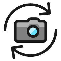 Camera Settings Flip 1 Icon from Ultimate Colors Set
