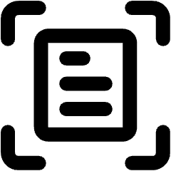 Document Scanning Mode Camera Icon from Ultimate Bold Set