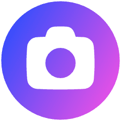 Camera Circle Icon from Plump Gradient Set