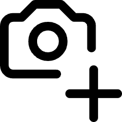 Camera Photo Add Icon from Core Line Set