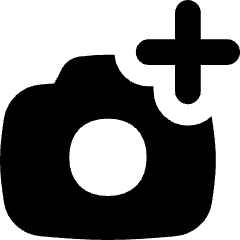 Camera Photo Add Icon from Flex Solid Set