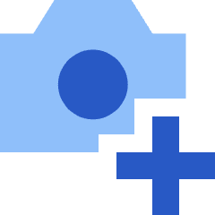 Camera Photo Add Icon from Sharp Flat Set