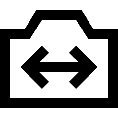 Camera Photo Front Icon from Sharp Line Set