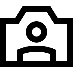 Camera Photo Front Icon from Sharp Line Set