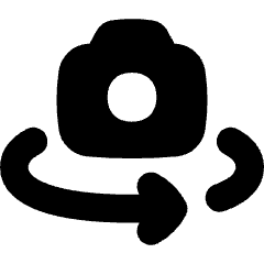 Camera Rotate Icon from Flex Solid Set