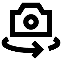 Camera Rotate Icon from Sharp Line Set