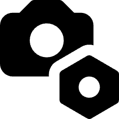 Camera Setting Bolt Nut Icon from Core Solid Set