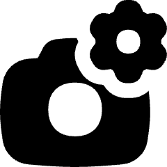 Camera Setting Gear Icon from Flex Solid Set