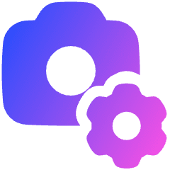 Camera Setting Gear Icon from Plump Gradient Set