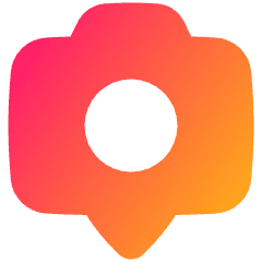 Camera Setting Pin Icon from Plump Gradient Set