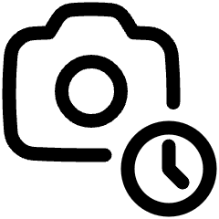 Camera Timer Icon from Plump Line Set