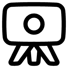 Camera Tripod Icon from Plump Line Set