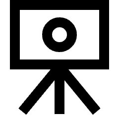 Camera Tripod Icon from Sharp Line Set