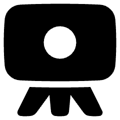 Camera Tripod Icon from Plump Solid Set