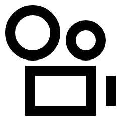 Camera Video Icon from Sharp Line Set