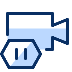 Camera Video Pause Icon from Cyber Duotone Set