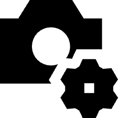 Controller Setting Gear Icon from Sharp Solid Set