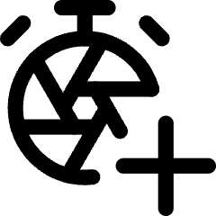 Shutter Speed Timer Add Icon from Core Line Set