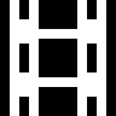 Clean line icon of a vertical film strip with three frames and side perforations. Used for cameras, video, film, and media.