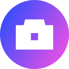 Camera Circle Icon from Sharp Gradient Set