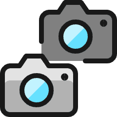 Camera Double Icon from Ultimate Colors Set