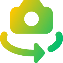 Camera Rotate Icon from Core Gradient Set