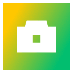 Camera Square Icon from Sharp Gradient Set