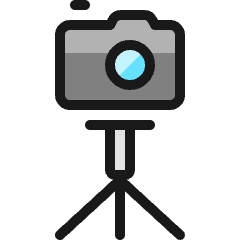 Camera Tripod Icon from Ultimate Colors Set