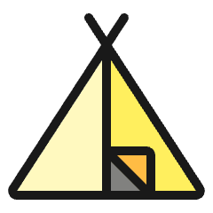 Camping Tent 2 Icon from Ultimate Colors Set