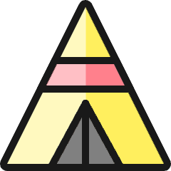Camping Tent 3 Icon from Ultimate Colors Set