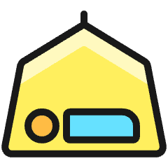 Camping Tent Sleep Icon from Ultimate Colors Set