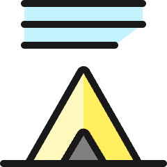 Camping Tent Small Icon from Ultimate Colors Set