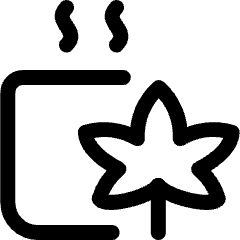 Cannabis Coffee Icon from Ultimate Regular Set