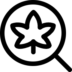 Cannabis Search Icon from Ultimate Regular Set