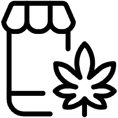 Cannabis Shop Online Icon from Ultimate Light Set