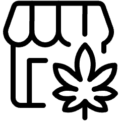 Cannabis Shop Icon from Ultimate Light Set