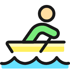 Canoe Person 1 Icon from Ultimate Colors Set
