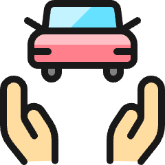Car Insurance Hands Icon from Ultimate Colors Set